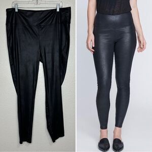Seven7 Black Faux Leather Ultra High Rise Sculpting Leggings